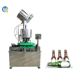 Automatic Speed adjustable beer bottle crown capping stainless steel machine with Adjustable height