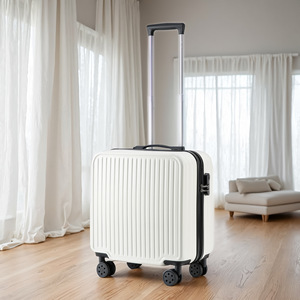 Maleta Personalizada para Estudiantes, Color Blanco Marfil, 20 Pulgadas, Ligera, con Ruedas Universales Silenciosas, Bolsillo con Cierre, para Viajes de Negocios - Product Image 1