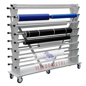 Orginal <strong>Supplier</strong> #17 Wholesale Roll Type Wallpaper Metal Floor <strong>Stand</strong> Fabric <strong>Rug</strong> <strong>Carpet</strong> <strong>Display</strong> <strong>Rack</strong> Horizontal Vinyl Roll <strong>rack</strong> - Product Image 1