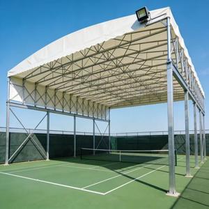 Techo Retráctil Eléctrico Plegable de PVC y Acero Galvanizado Personalizado para Canchas de Pickleball y Tenis - Product Image 3