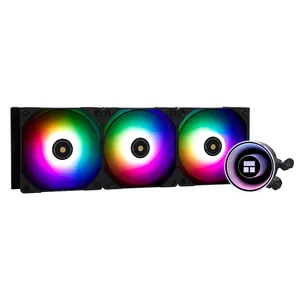 Thermalright Frozen Notte 360 Black ARGB Enfriador de CPU de refrigeración por agua, 360 Black CPU Cooler Especificaciones, 3X120mm PWM Ventiladores