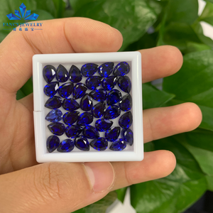 Vente directe usine – Saphir de laboratoire 1ct 2ct, forme <span class=keywords><strong>poire</strong></span>, bleu royal, pierres brutes cultivées en laboratoire - Product Image 1
