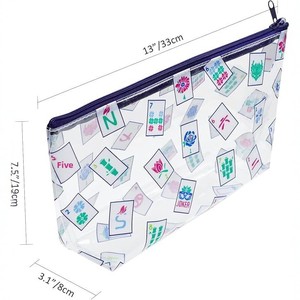 Bolsa Transparente para Mahjong Estilo Ins de Tesnitech, Transpirable, Impermeable, Ultraligera, de Gran Capacidad y Resistente al Desgaste, TK Oh My - Product Image 3
