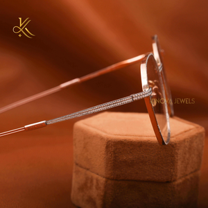 Gafas Brillantes con Aspecto de Diamante, Diseño Chic Extragrande y Estructura de Lentes Suave y Aerodinámica para Uso Diario, de la India - Product Image 3