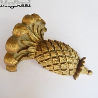 Étagère murale Art Déco ananas en résine dorée antique avec support design pour la décoration intérieure du salon et la décoration murale