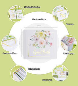 Customized Guestbooks Printing Logo Paper Cover Precious Memories <strong>Personalised</strong> <strong>Wedding</strong> <strong>Guest</strong> <strong>Book</strong> - Product Image 2