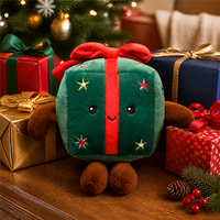 Boîte cadeau de Noël personnalisée, jouet en peluche pour la décoration des fêtes, peluche douce, ornement de Noël, commande en gros, production de masse
