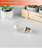 Ampoule LED à filament Edison S14, lumière chaude 2700K, culot E27, étanche, incassable, économie d'énergie, décoration de Noël en extérieur