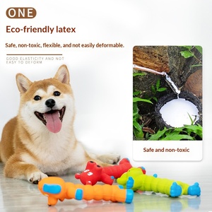 Juguetes chirriantes para perros, resistentes <span class=keywords><strong>a</strong></span> las mordidas, limpieza <span class=keywords><strong>de</strong></span> dientes molares, juguete <span class=keywords><strong>de</strong></span> látex natural para perros pequeños y medianos - Product Image 3