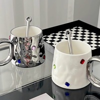 Harmony 2024 vente en gros Ins Style tasse personnalisée irrégulière avec poignée Sublimation tasse à café thermique en céramique