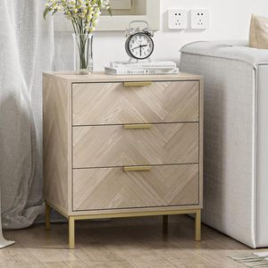 3 ngăn kéo đầu giường tiết kiệm không gian cuối bảng cho phòng ngủ hiện đại Gỗ cạnh giường ngủ bảng với lưu trữ sang trọng đầu giường cạnh giường ngủ bảng - Product Image 3