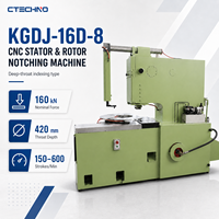 Máquina de laminación y ranurado CNC de garganta profunda CTECHNO KGDJ-16D para fabricación de motores eléctricos con indexación servo