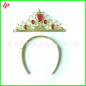 Ensemble couronne et baguette magique Princesse Belle Or Rouge Diamant, accessoires de fête d'anniversaire, accessoire de costume pour enfants - Product Image 5