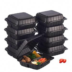 Contenedor de Alimentos con Tapa Abatible, Lavable en Lavavajillas, Portátil, para Preparación de Comidas, Desechable, de Plástico - Product Image 1
