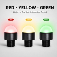 Mini-indicateur lumineux LED intégré hémisphérique tricolore, lampe d'avertissement sonore et visuelle étanche pour machines-outils