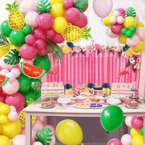 Kit Arco e Ghirlanda di Palloncini per Festa Hawaiana |   Palloncini in lattice a forma di ananas con foglie di palma |   Decorazioni per Feste Tropicali - Product Image 3