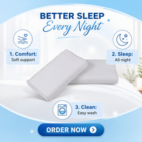 Oreiller ergonomique thérapeutique respirant en mousse à mémoire de forme avec soutien cervical en forme de vague et housse amovible à motif végétal/animal