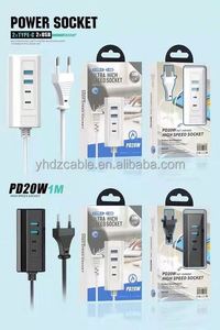 EU UK USA <b>Plug</b> 20W Multi Port Desktop Socket 2USB C+2USB Fast Charging <b>Adapter</b> for iPhone Android Universal Travel <b>Plug</b> - Product Image 5