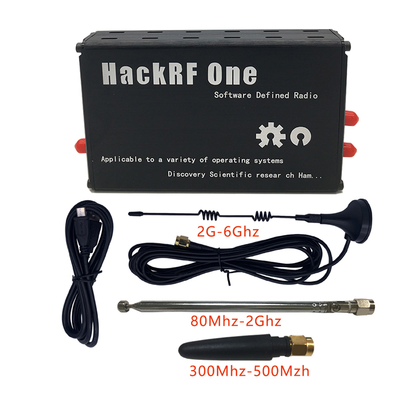 1MHz-6GHz HackRF One Software Defined Radio SDR & Antennas Bundle Aluminum Alloy Housing Kit