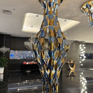 <span class=keywords><strong>Lampadario</strong></span> di Design Moderno in Vetro di Lusso <span class=keywords><strong>per</strong></span> Illuminazione di Ingressi di Centri Commerciali e Sale d'Attesa - Product Image 2