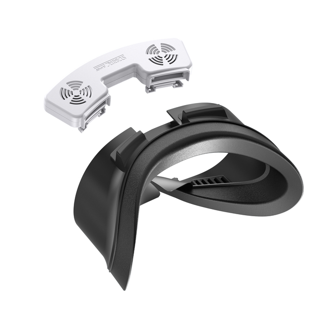 VR Face Cover With Soft PU Leather Face Pad Facial Interface With 3 Speed Settings Cooling Fan for Meta Quest 3S