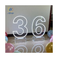 Letrero Luminoso LED Acrílico de Neón para Decoración de Eventos de Boda, Letrero de Letras de Neón Gigante Programable de 3 y 4 Pies para Suministros de Fiesta