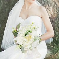 Hoogwaardig wit zijden modern Chinees vintage elegant Koreaans kunstmatig bruidsboeket met afneembare bloemen voor bruiloften