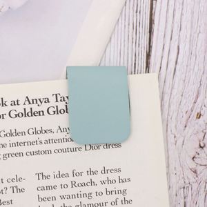 PU Leather Soft Magnetic <b>Bookmark</b> for Textbooks Durable Notebook Clip Magnet Multi-colored <b>Bookmark</b> Gift for Read Lovers - Product Image 3