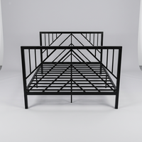 Cadre de lit moderne en acier sur mesure, taille King/Queen, durable, ensemble de meubles de chambre à coucher pour hôtel et appartement