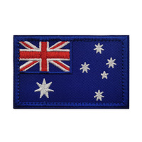 Écusson brodé en tissu polyester du drapeau australien, à coudre, accessoire pour sac extérieur, en stock
