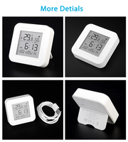 TY-TH06 Tuya WIFI Sensor Suhu & Kelembapan untuk Rumah Pintar Var Smart Life Termometer Higrometer
