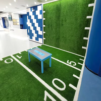 Gazon synthétique rouge sur mesure, gazon artificiel durable, tapis de sol résistant à l'usure pour salle de sport, zone d'entraînement sportif