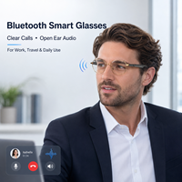 Gafas Inteligentes con Cámara de Traducción IA, Asistente IA, Carga Magnética, Audio de Oreja Abierta, Video 4K, Impermeabilidad IP66 y Doble Cámara