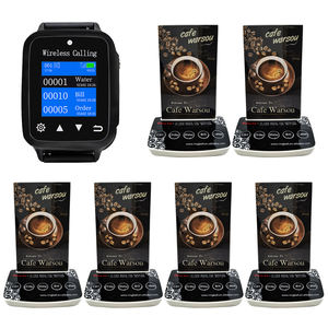 Sonnette d'Appel W101 Montre Étanche Vibreur Bipeur Pager Personnalisable d'Usine Bouton d'Appel Serveur pour Restaurant Café - Product Image 3