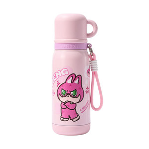 New Naughty Rabbo Cat 316 Stainless Steel Insulated Water <b>Bottle</b> Portable Cute Cup With Carrying Rope For Travel Outdoor Sports - Product Image 4