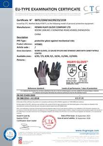 15 Gauge Seamless Grey Nylon Spandex Blended <strong>Glove</strong> 15G Sandy Nitrile Safety Work <strong>Gloves</strong> with Black Nitrile Sandy Palm Coating - Product Image 6