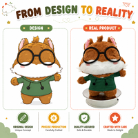 Vêtements personnalisés pour poupée en peluche écureuil mignon, tenue à capuche verte pour jouet en peluche, déguisement pour poupée de personnage IP