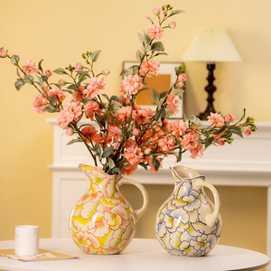 Jarrón de Cerámica Versátil <span class=keywords><strong>para</strong></span> Decoración del Hogar, <span class=keywords><strong>Oficina</strong></span> y Escritorio, y Arreglos Florales <span class=keywords><strong>Artificiales</strong></span> - Product Image 1