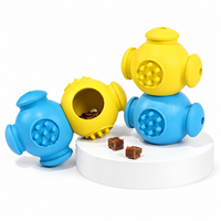 Jouet distributeur de friandises pour chien en caoutchouc naturel, résistant aux morsures, jouet interactif pour l'alimentation des chiens