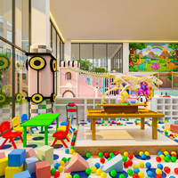 Aire de jeux intérieure sur le thème des jeux vidéo Aoleao, piscine à balles, toboggan, mur d'escalade, piscine à sable, jeux de table pour enfants, jeux souples certifiés CE TUV
