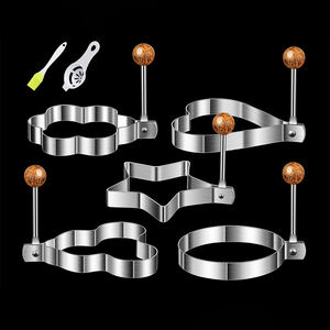 Moule à œufs pochés anti-débordement en acier inoxydable 316 épaissi, boule de riz magique, modèle de cuisson d'œufs DIY, cuisinière à omelette sécurisée 316 - Product Image 1