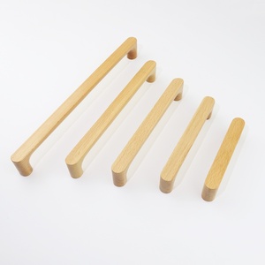 Nordic Wood Cabinet Handle Solid Wooden Kitchen <strong>Door</strong> Handle Dresser Wardrobe <strong>Knobs</strong> Cupboard Drawer Pull Furniture Handles - Product Image 3