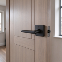 Poignée de porte avec serrure et clés pour porte en bois, villa, appartement, serrure standard pour chambre, salle de bain, poignée de porte moderne durable