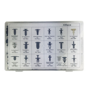 Clips d'expansion en plastique automobile HE06, 435 pièces, attaches de réparation pour garnitures de garde-boue et de coffre, ensemble d'attaches automobiles polyvalentes - Product Image 1