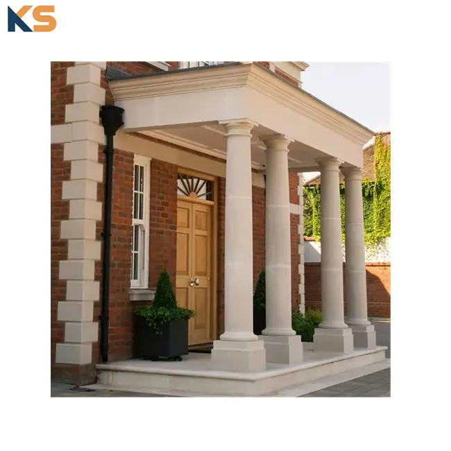 Columna redonda cónica de cemento de piedra prefabricada GRC para decoración de Hotel y casa