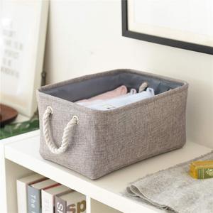 Modern <strong>Wardrobe</strong> Storage <strong>Basket</strong> Fabric Storage <strong>Basket</strong> with Handle - Product Image 3
