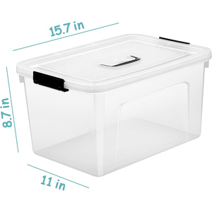 Clear Plastic Storage Boxes <b>Bins</b> Trade Assurance Transparent Multi-Purpose Sundries Storage <b>Rectangle</b> Household Use - Product Image 2