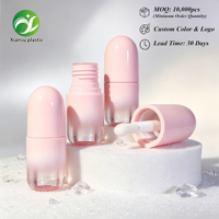 Haute Qualité 5ml Personnalisé rose Brillant À Lèvres Tube Vide Bullet Mini Huile À Lèvres Bouteille En Verre Maquillage Emballage Liquide Rouge À Lèvres Conteneur
