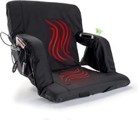 Chaise de plage pliable, Rechargeable par USB, batterie de 12v, coussins de sièges de stade portables chauffés avec porte-gobelet pour blanchir