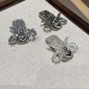 Venta al por mayor Popular Simple Rhinestone Pinza <span class=keywords><strong>de</strong></span> Pelo Color Sólido Brillante Una Palabra Horquilla Niñas Moda <span class=keywords><strong>Flequillo</strong></span> Horquillas BB Clips - Product Image 2